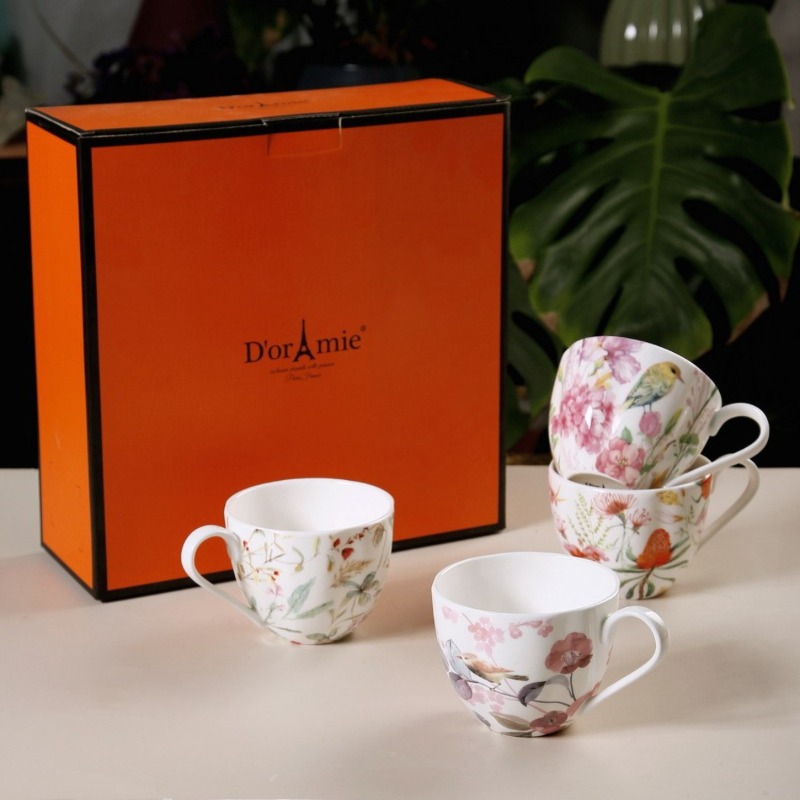 Xbloom Coffee Tea - 4-delige set, koffiemokken, premium porseleinen drinkbekers,