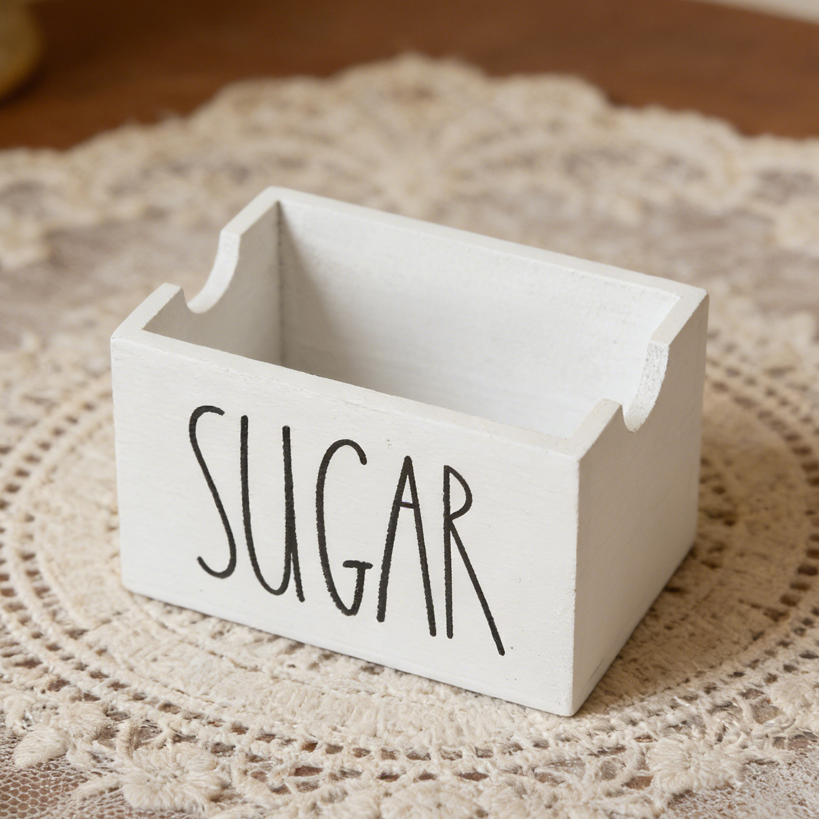 Houten suikerzakjeshouder, hou - Coffee Tea Sugar recensie en prijs