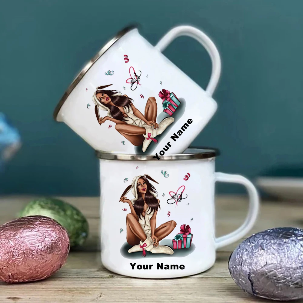 Aangepaste emaille mok met uw  - Coffee Tea Name recensie en prijs